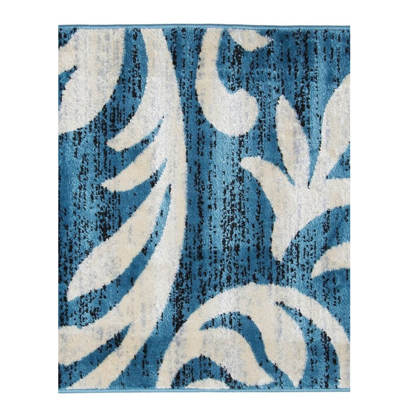 Charlton Home® Knoxville Performance Blue Rug & Reviews Wayfair